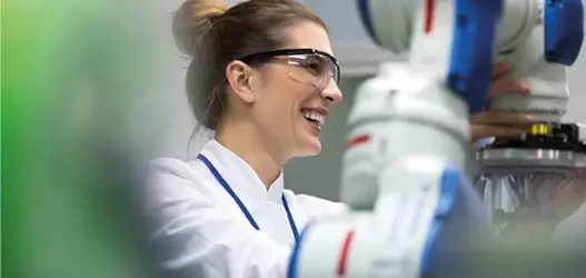 Female scientist working in laboratory